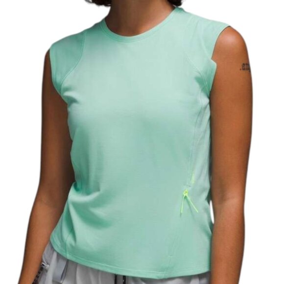 Lululemon Cap Sleeve Hiking Tank Top Wild Mint Green Rel: 7/22 Women's size 10 - Picture 1 of 10